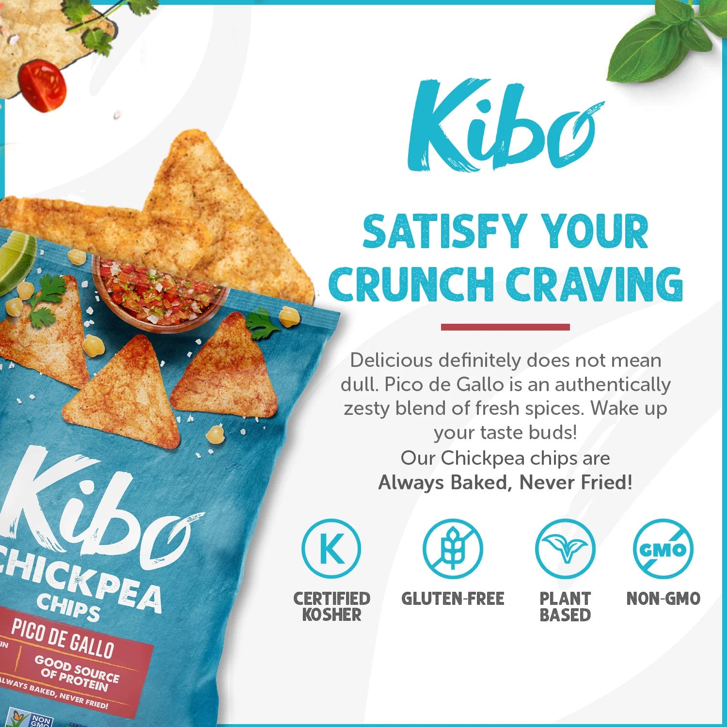 Chips Chickpea Pico de Gallo KIBO - 12ct/1oz