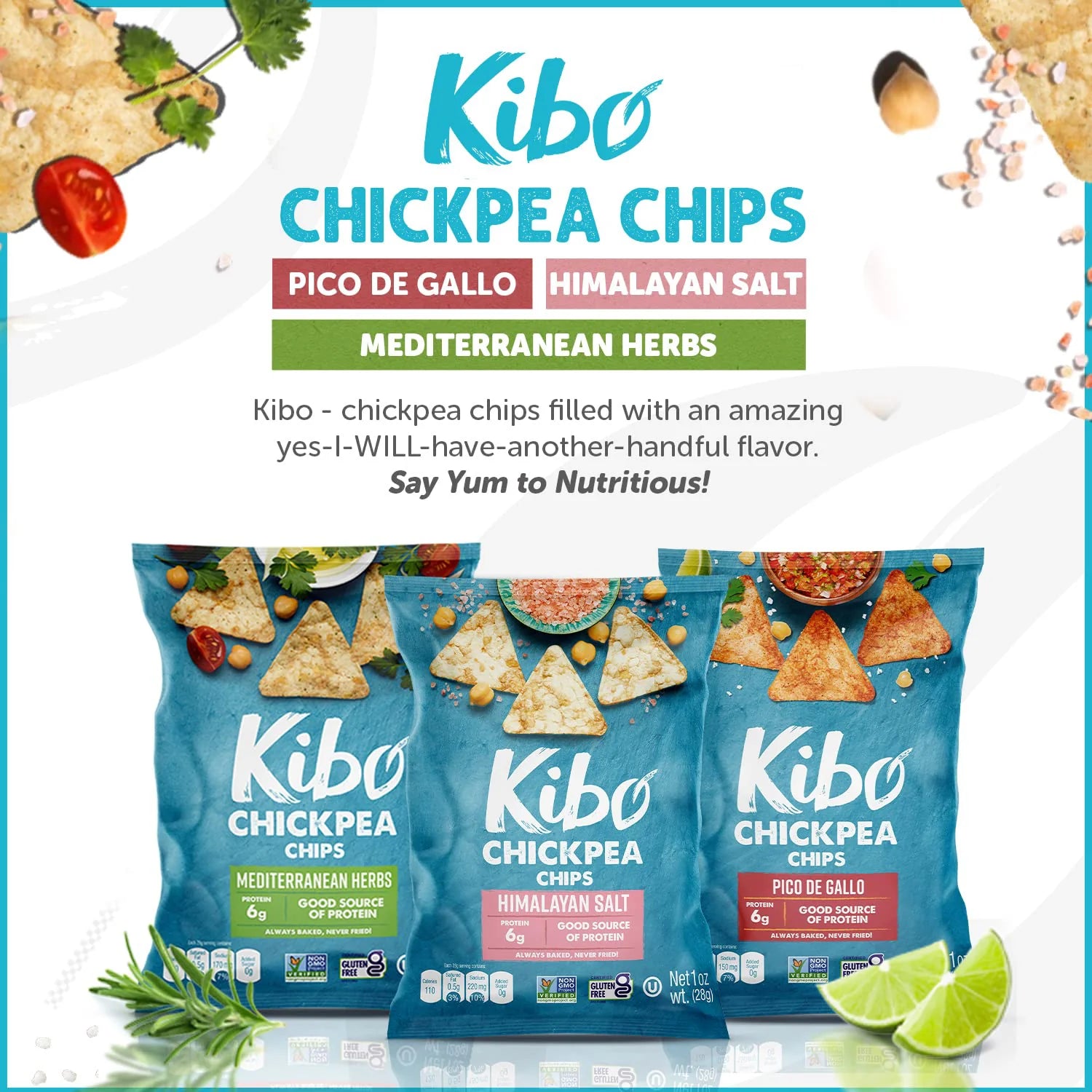 Chips Chickpea Super Snack Set KIBO 18ct/1 Oz