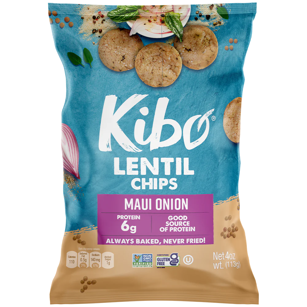 Chips Lentil Maui Onion KIBO 6ct/4 Oz