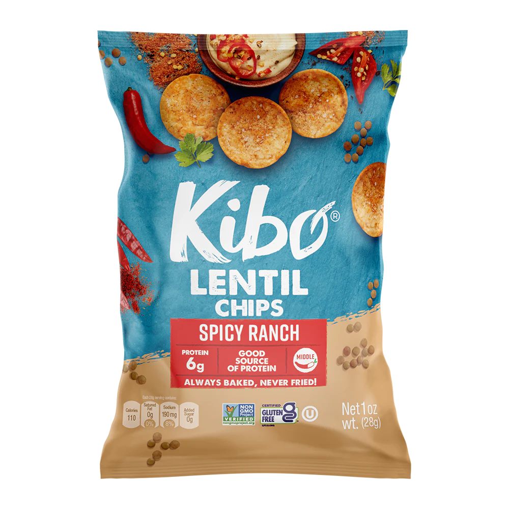 Chips Lentil Spicy Ranch KIBO 12ct/1 Oz