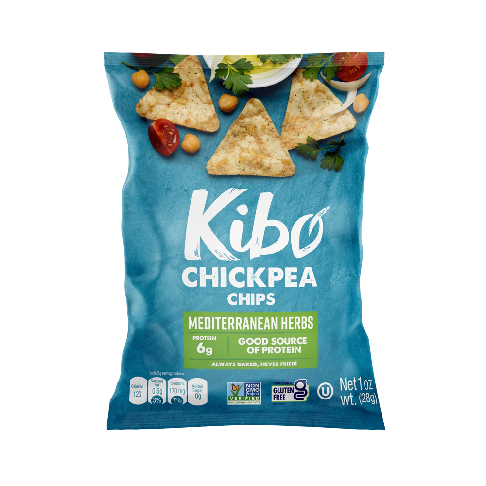 Chips Chickpea Mediterranean Herbs KIBO - 12ct/1oz