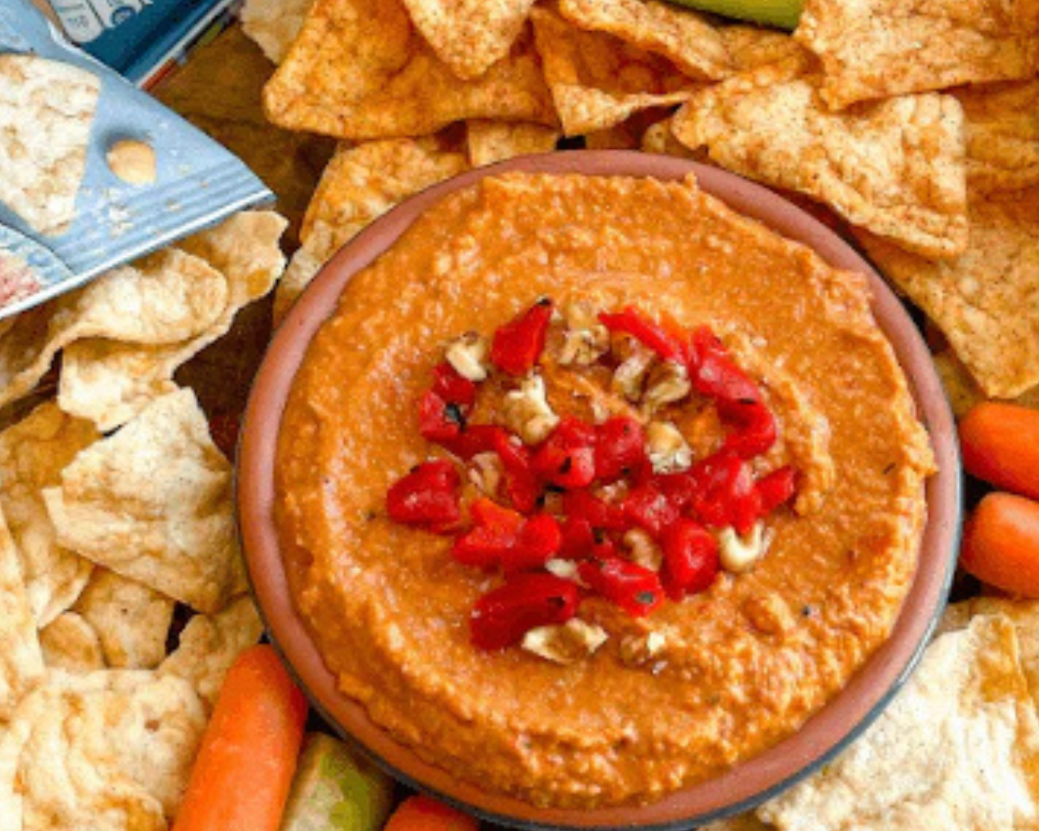 Roasted Red Pepper Hummus Dip