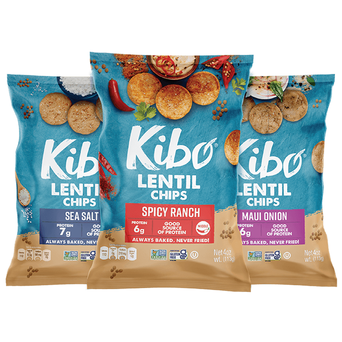  Kibo Chickpea Chips - High Protein/Fiber, Plant-Based